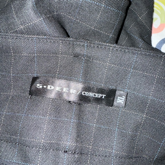 S-Deer check print, double belted pants. Size XL - Picture 7 of 8